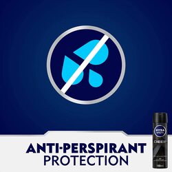 Nivea Men Deep Black Carbon Antibacterial, Dark Wood Scent Antiperspirant Spray, 150ml