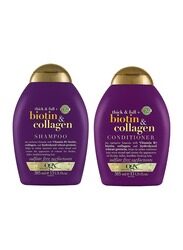 Ogx Thick & Full+ Biotin & Collagen Shampoo and Conditioner Set for Fine Hair, 2 x 385ml