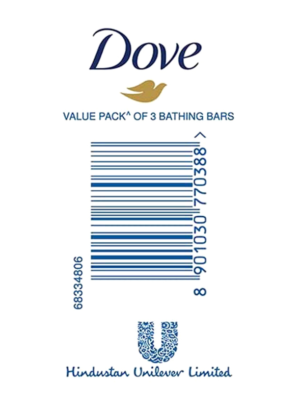 Dove Cream Beauty Bathing Bar, 3 x 100g