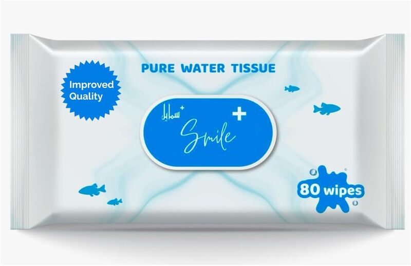 SmilePlus Pure Water-Wipes 80pcs - Pack of 1