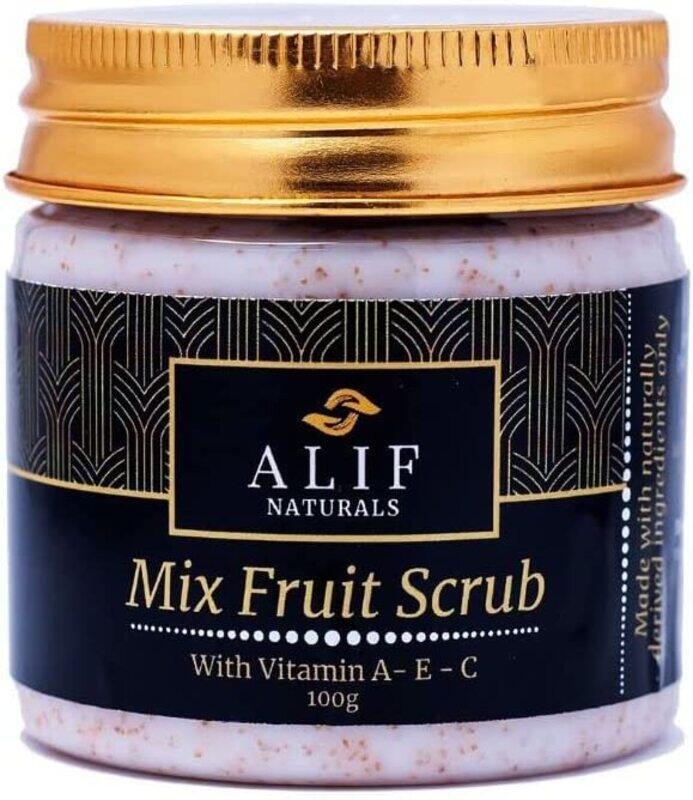 

Alif Naturals Mixed Fruit Exfoliating Face and Body Scrub, 100g