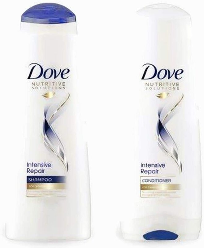 Dove Intensive Repair For Damaged Hair Shampoo And Conditioner Set for Daily Use, 600ml, 2 Pieces