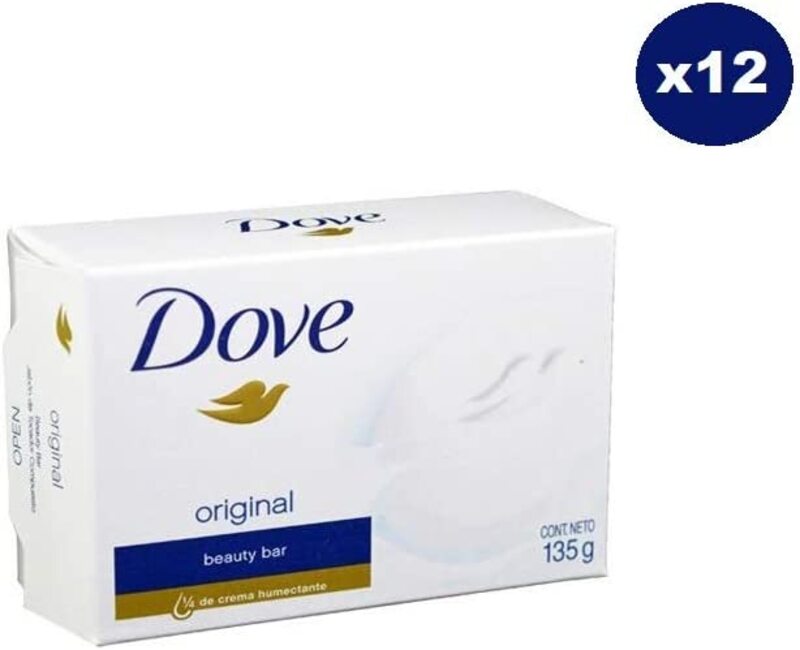Dove Soap Beauty Cream Bar, 12 x 135g
