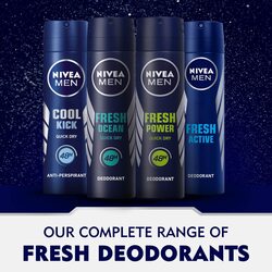 Nivea Men Cool Kick Fresh Scent Deodorant Spray, 150ml, 2 Pieces