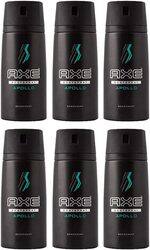 AXE DEODORANT BODY SPRAY (PACK OF 6, Apollo)