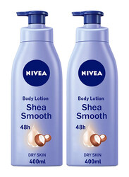 Nivea Shea Smooth Body Lotion, 2 x 400ml