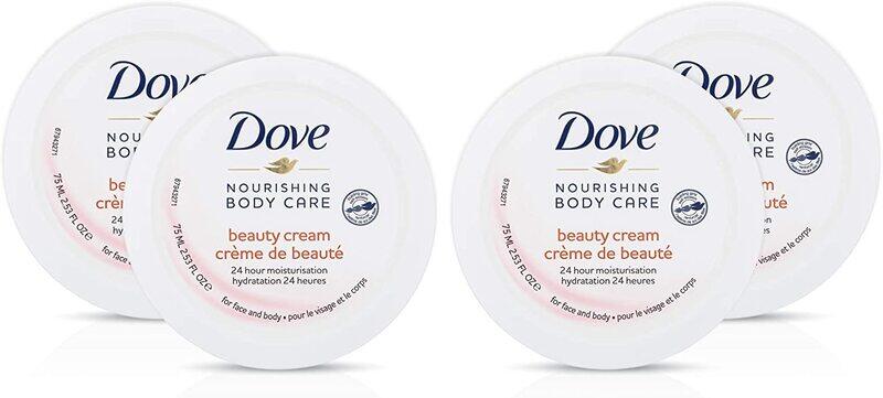 

Dove Beauty Cream Nourishing Smooth Softening Moisturizer, 75ml, 4 Pieces