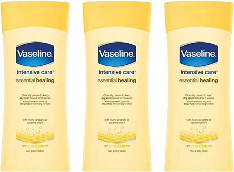 Vaseline Essential Healing Body Lotion, 400ml, 3 Pieces