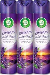 Air Wick Lavender Aerosol, Easy to Use Air Freshener, Eliminates Bad Odour like Cat Litter Smell, 300 ml (Pack of 3)