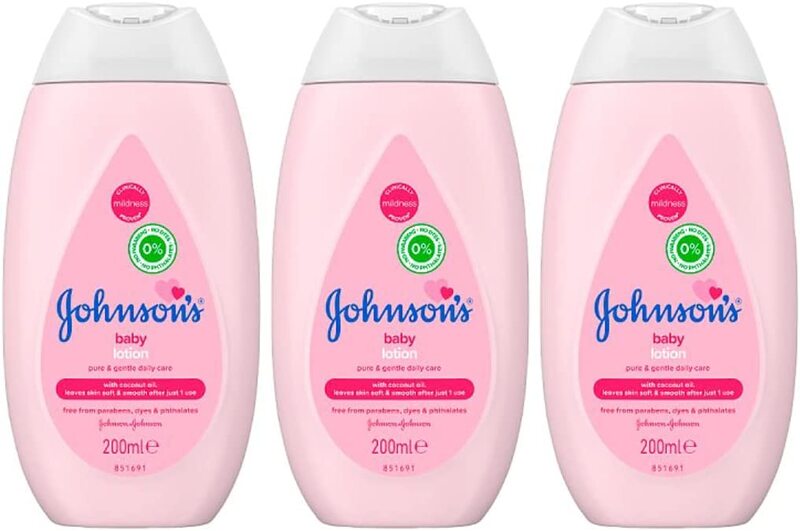 Johnson's Baby Lotion, 200ml, 3 Pieces