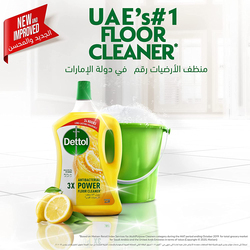 Dettol Lemon Antibacterial Power Floor Cleaner, 2 x 3Litres