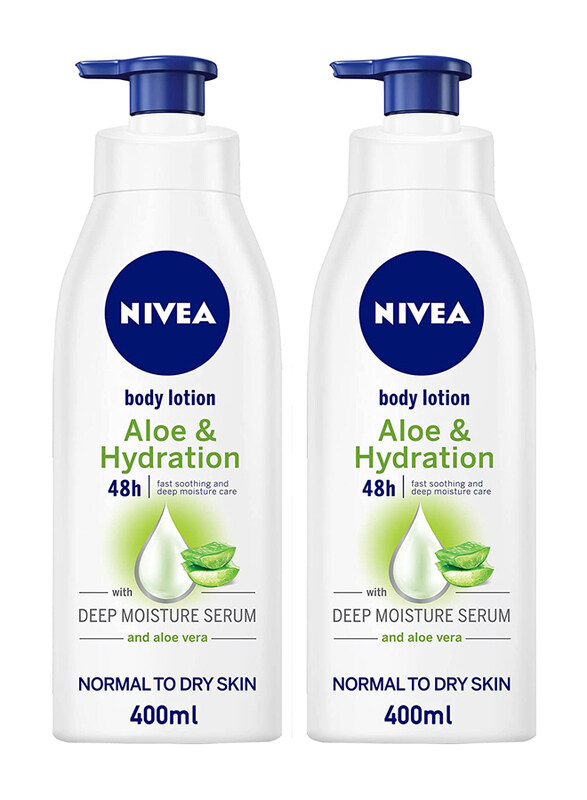 

Nivea Aloe & Hydration Aloe Vera Body Lotion, 2 x 400ml