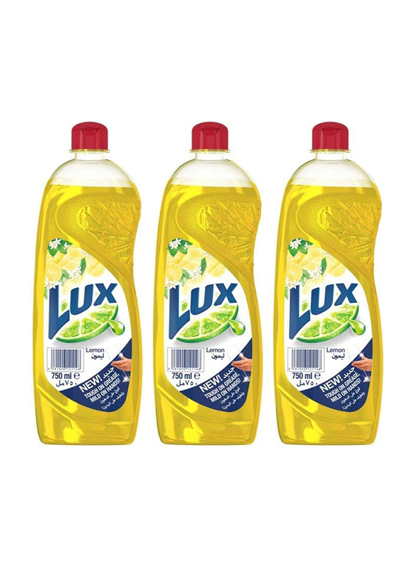 Lux Sunlight Lemon Dishwashing Liquid, 3 x 750ml