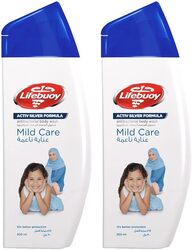 Lifebuoy Antibacterial Body Wash and Shower Gel, for good hygiene, Mild Care, 100% stronger germ protection*, 300ml (Pack of 2)