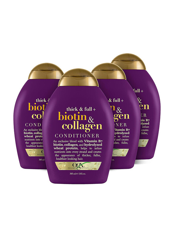 

Ogx Thick & Full + Biotin & Collagen Conditioner, 4 x 385ml