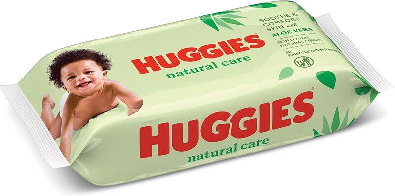 

Huggies 56 Wipes Natural Aloe Vera Care Baby Wipes for Kids