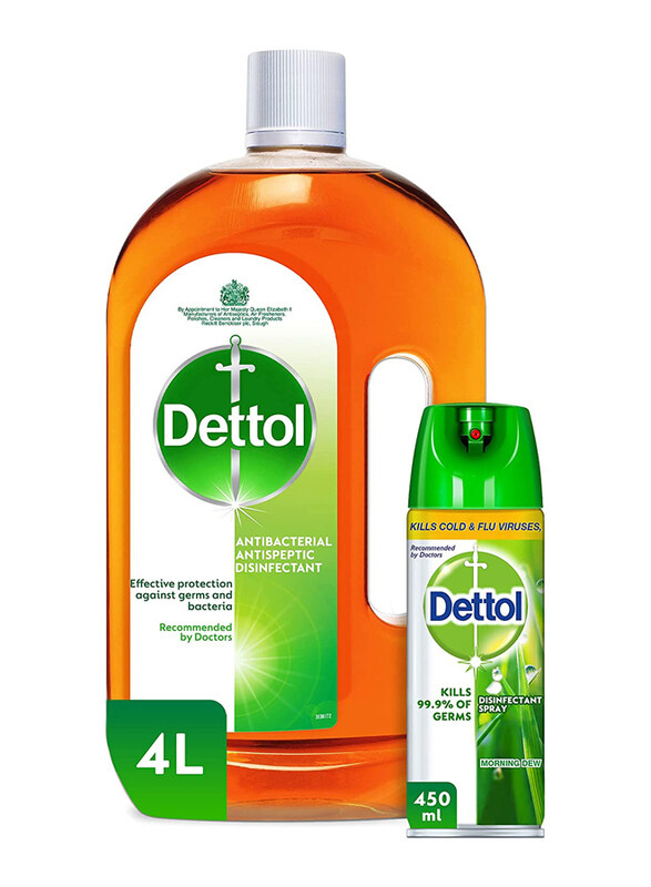 

Dettol Liquid Antiseptic Disinfectant, 2 Pieces, 4L + 450ml