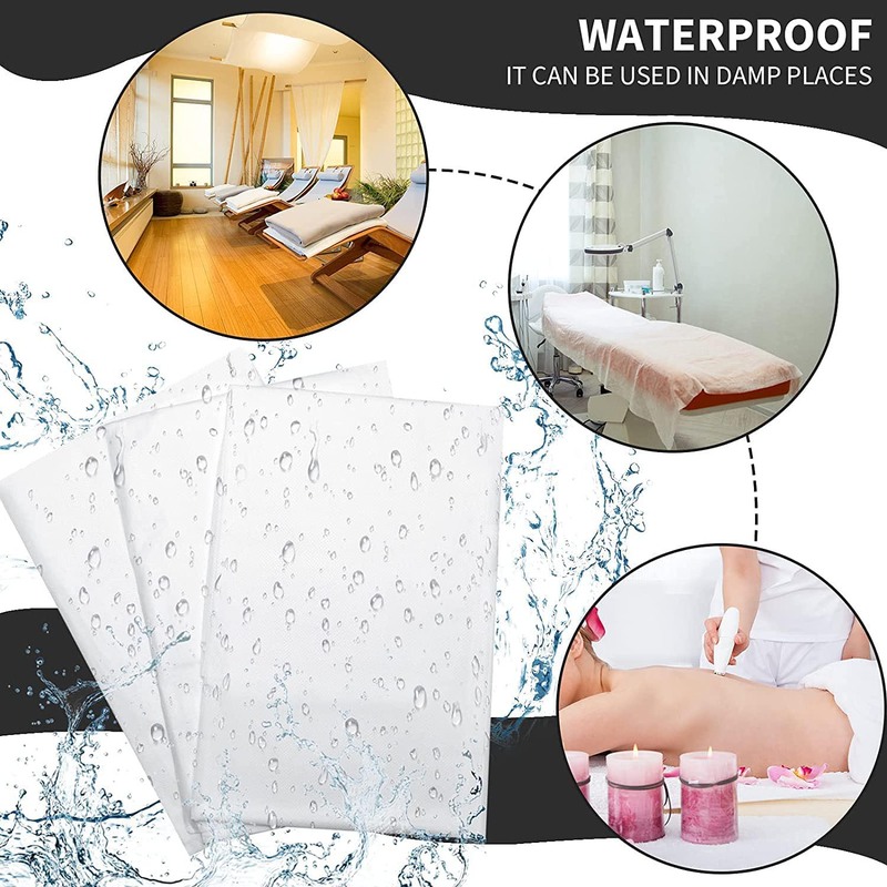 Waterproof Disposable Non-Woven Bed Sheet Roll for Spa, Massage, Tattoo and Exam Tables, Pink, 80 x 180cm, 50 Sheets