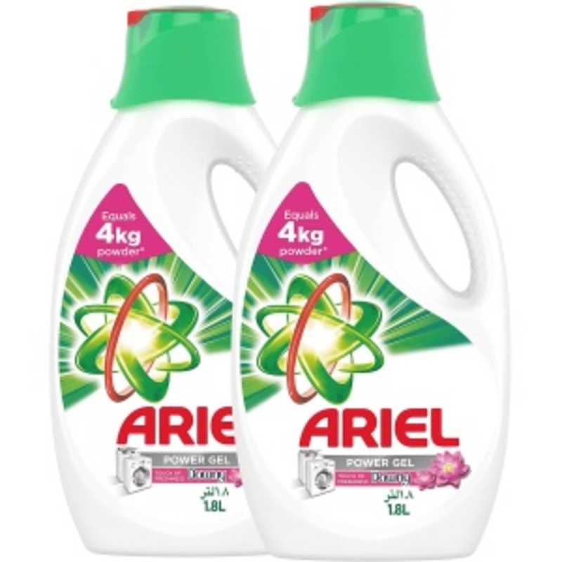 Ariel Touch of Downy Freshness Automatic Liquid Detergent, 2 x 1.8 Liters