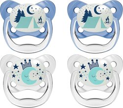 Dr. Browns PreVent Orthodontic Baby Pacifier, 4 Pieces, Blue