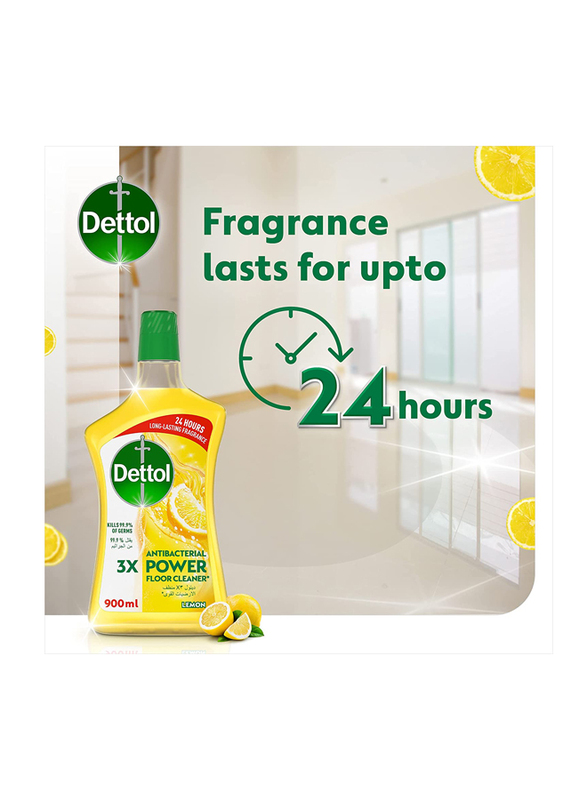 Dettol Lemon Antibacterial Power Floor Cleaner, 900ml