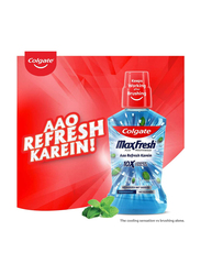 Colgate MaxFresh Plax Antibacterial Mouthwash Peppermint 24/7 Fresh Breath 10X longer cooling Fresh, 4 x 250ml