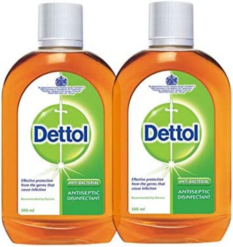 

Dettol Antiseptic Disinfectant Liquid, 500ml, 2 Pieces