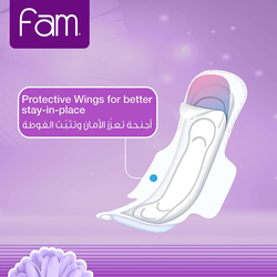 Fam Maxi Sanitary Pad Classic With Wings Normal, 10 Pads