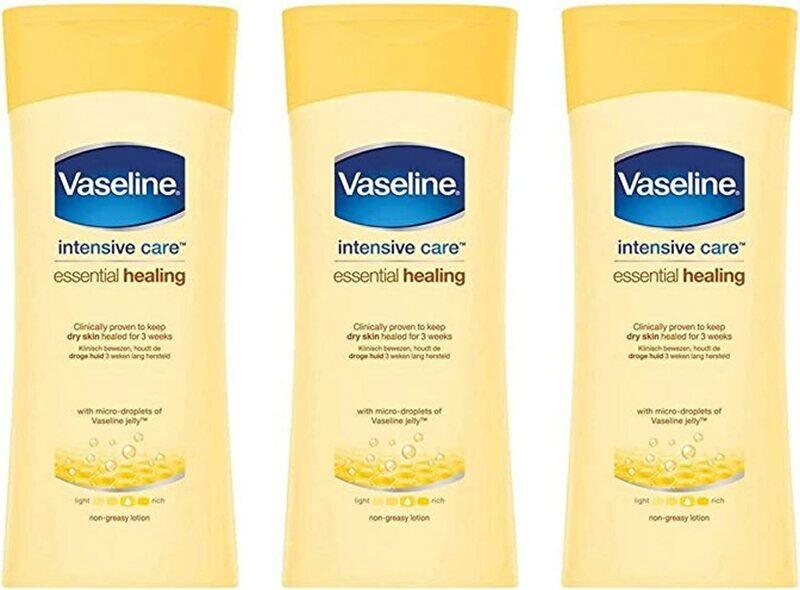 

Vaseline Essential Healing Dry Skin Repair Intensive Care Body Lotion, 3 x 400ml