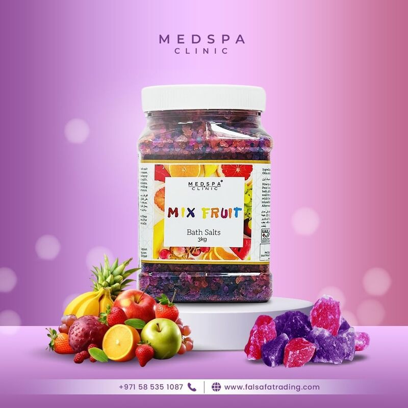 MedspaClinic Mixed Fruit Bath Salt 3KG Natural Bath Salts Best for Good Sleep Relaxing Calming Body Care Beauty - Aromatherapy