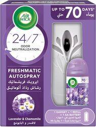 Air wick Air Freshener Freshmatic Auto Spray Lavender & Chamomile Gadget and 1 Refill, Eliminates Bad Odour like Cat Litter Smell, 250 ml