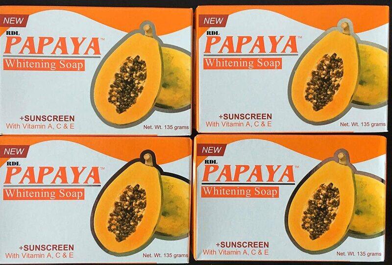

RDL Original Papaya Skin Whitening Soap Bafr, 135gm, 4 Pieces