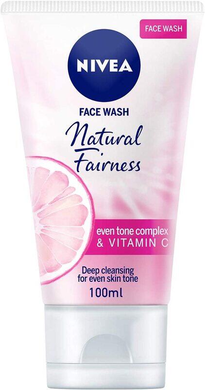 

Nivea Natural Fairness Even Skin Tone Face Wash Cleanser, 100ml