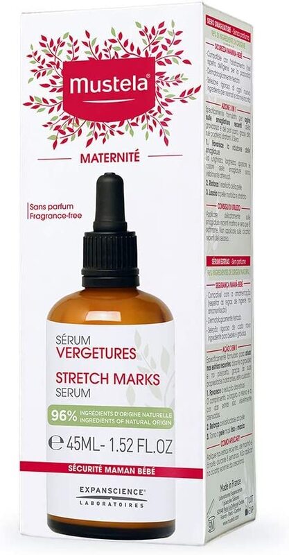 Mustela Fragrance Free Maternity Stretch Marks Serum, 45ml