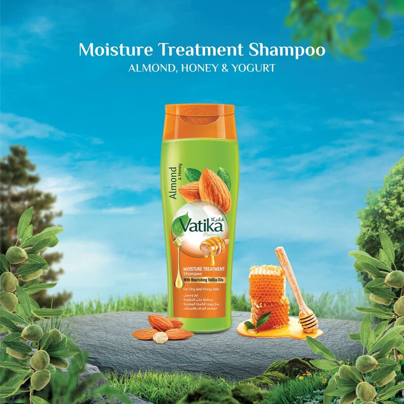 Vatika Naturals Enriched with Almond and Honey Moisture Treatment Shampoo, 200ml