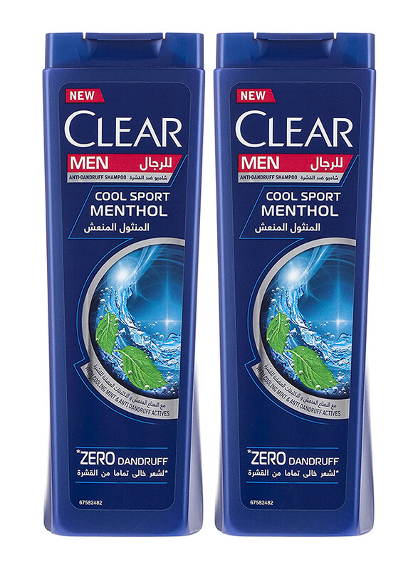 

Clear Men's Anti-Dandruff Cool Sport Shampoo, 2 x 400ml