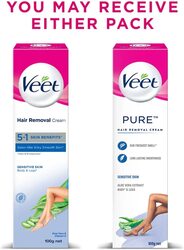 Veet Hair Removal Cream for Normal Skin, 100gm, 2 Pieces