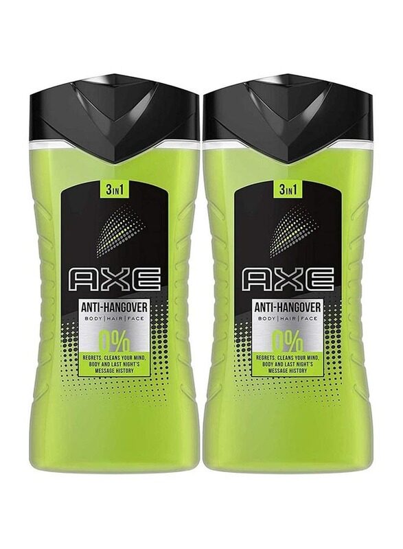 

AXE 3-in-1 Anti Hangover Body Hair & Face Wash, 2 x 400ml