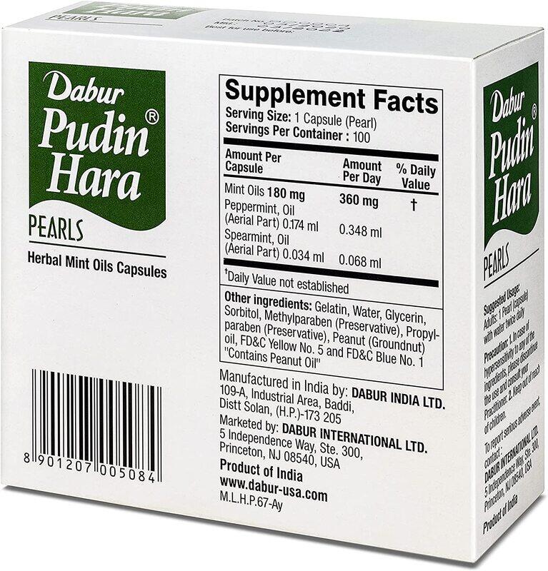 Dabur Pudin Hara Pearls, 100 Capsules