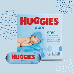 Huggies 3 Pack x 56 Sheets Baby Wipes