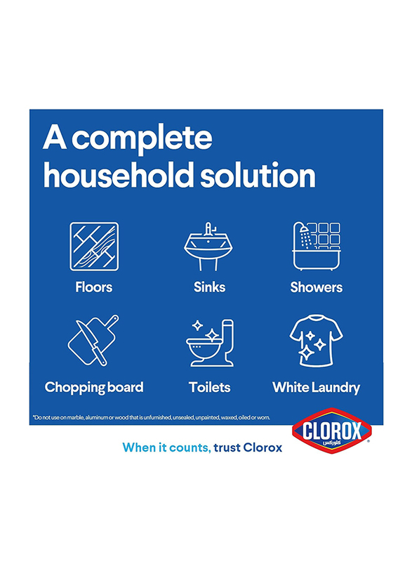 Clorox Original Scent Bleach Liquid Household Cleaner and Disinfectant, 1.89L