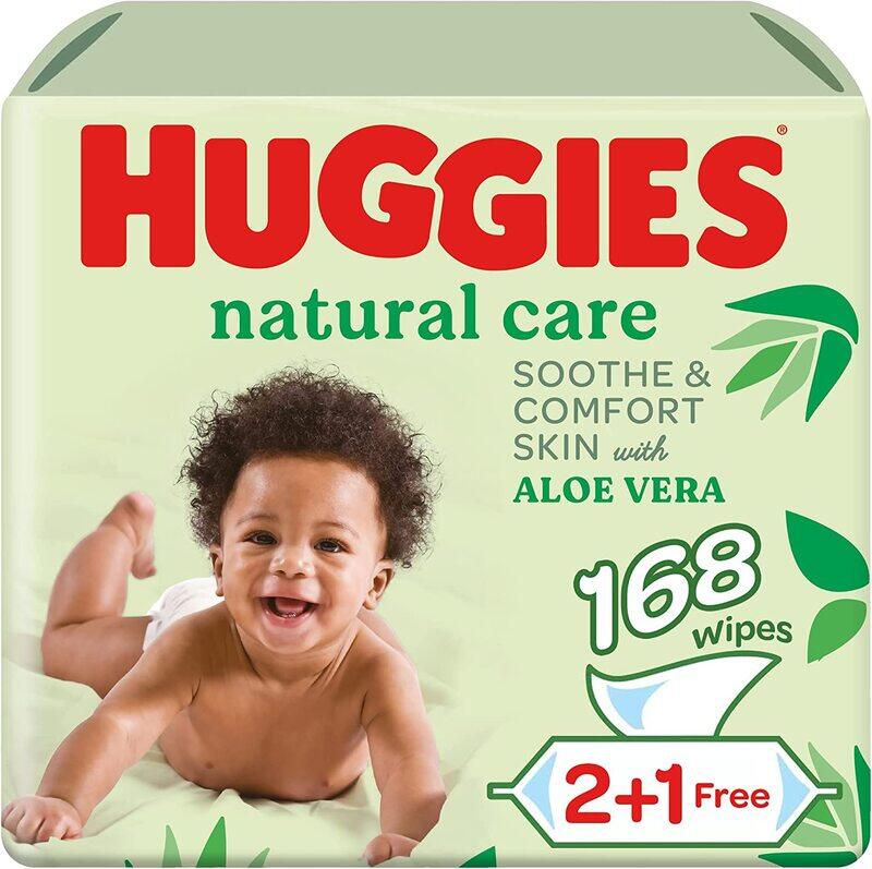 

Huggies Aloe Vera Natural Care Baby Wipes, 56 Wipes, 3 Packs
