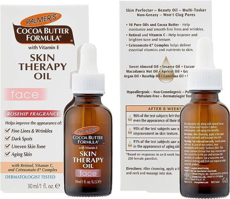 

Palmer's, Cocoa Butter Formula, Skin Therapy Oil, Face, Rosehip Fragrance, 30ml
