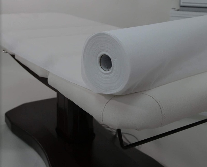 Source One Beauty Non Woven Roll Perforated Disposable Facial Bed Sheet, White, 55 Sheets