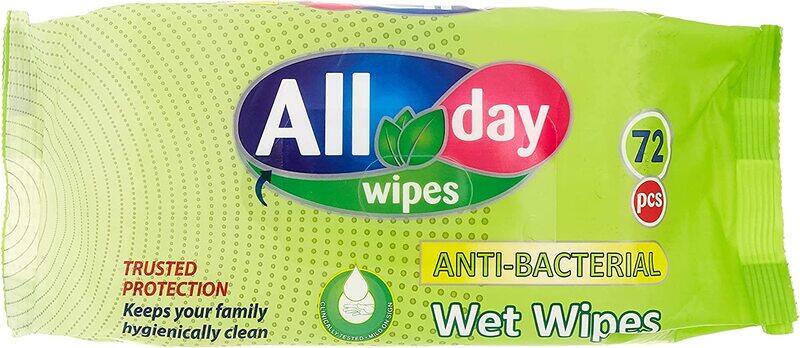 

All Day Anti Bacterial Wipes, 72 Sheets