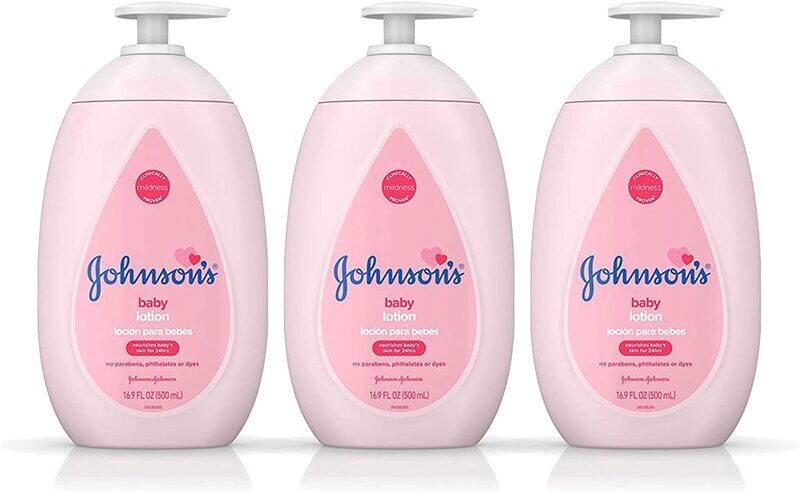 

Johnson's Baby Moisturizing Pink Lotion with Coconut Oil, 500ml, 3 Pieces