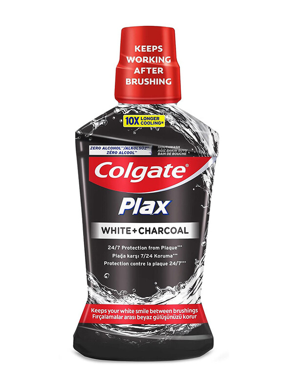 

Colgate Plax White and Charcoal Mouthwash, 500ml