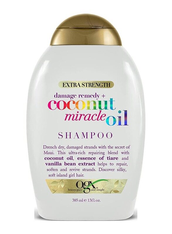 

Ogx Extra Strength Damage Remedy+ Coconut Miracle Oil Shampoo for Damaged Hair, 3 x 385ml