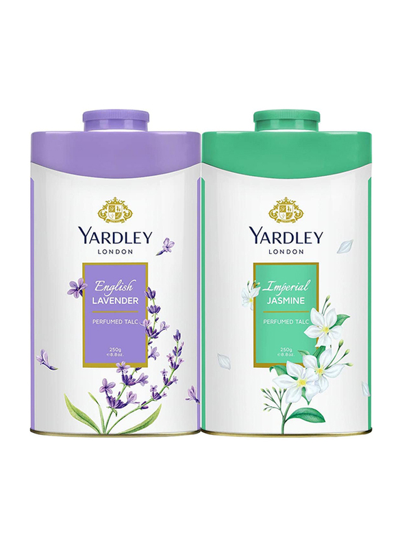 Yardley London Twin Talc Saver Pack Assorted, 2 x 250g