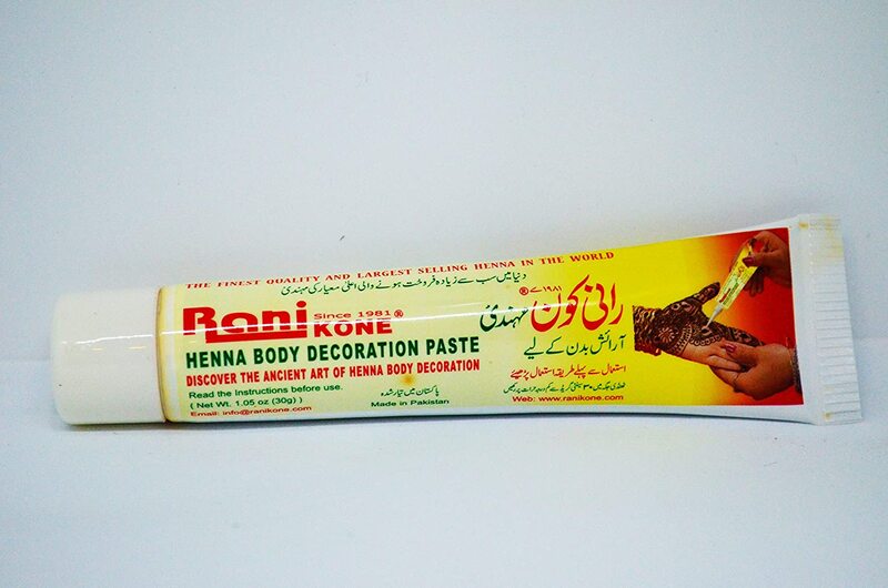 Rani Kone Henna Mehndi Body Decoration Paste, Reddish